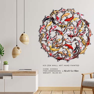 Natureworks Australia Koi Zen Wall Art - Mandella - add a spash of colour to your walls