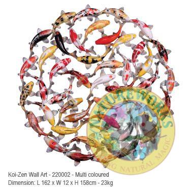 Mandella of natural coloured - Koi Zen Wall Art for sale