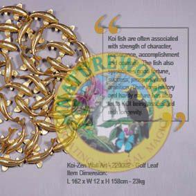 Natureworks Australia Hand carved Koi fish mandella wall art -220002 - for sale