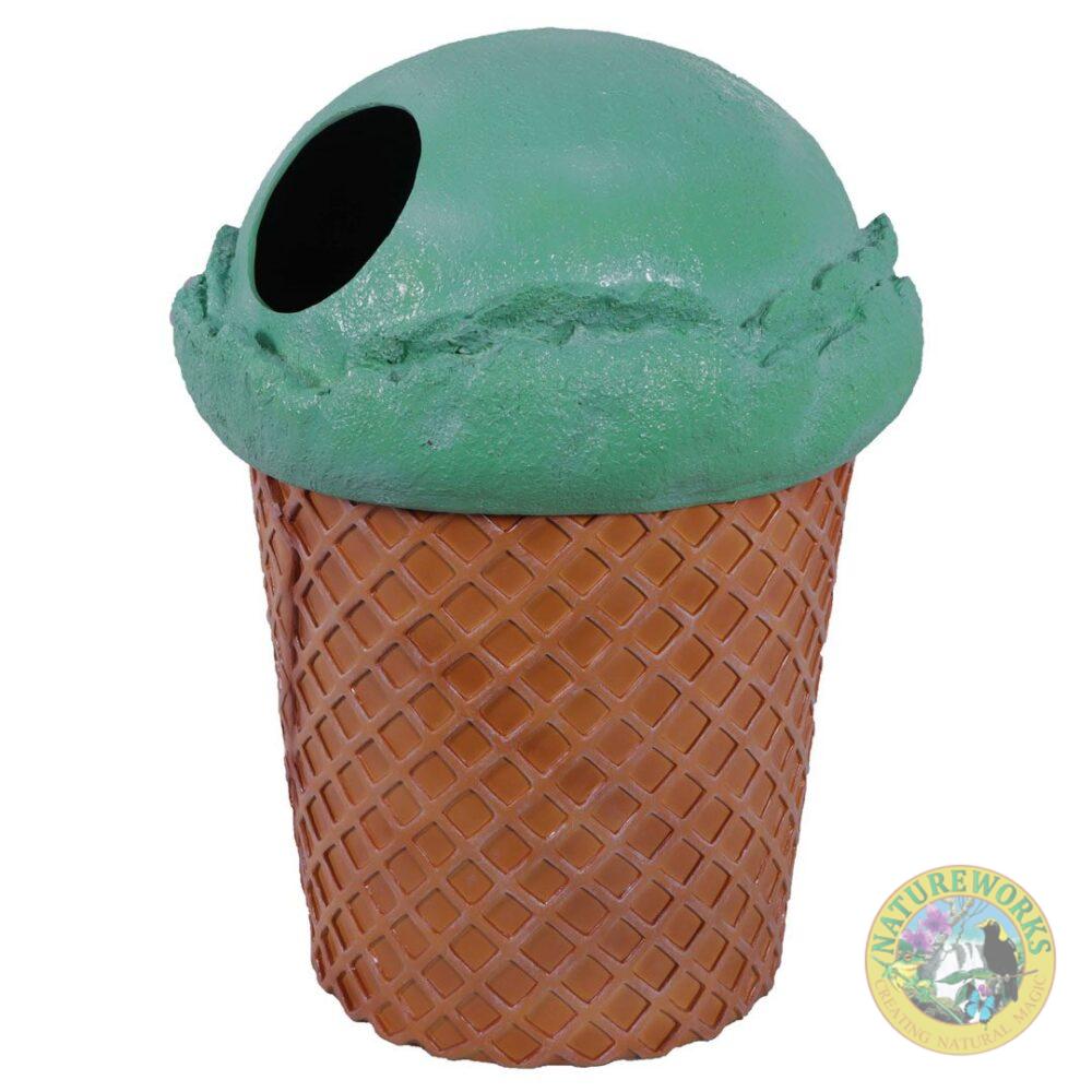 Natureworks Australia Mint Ice Cream Cone Trash Can