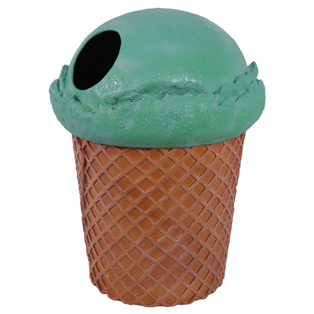 Natureworks Australia Mint Ice Cream Cone Trash Can