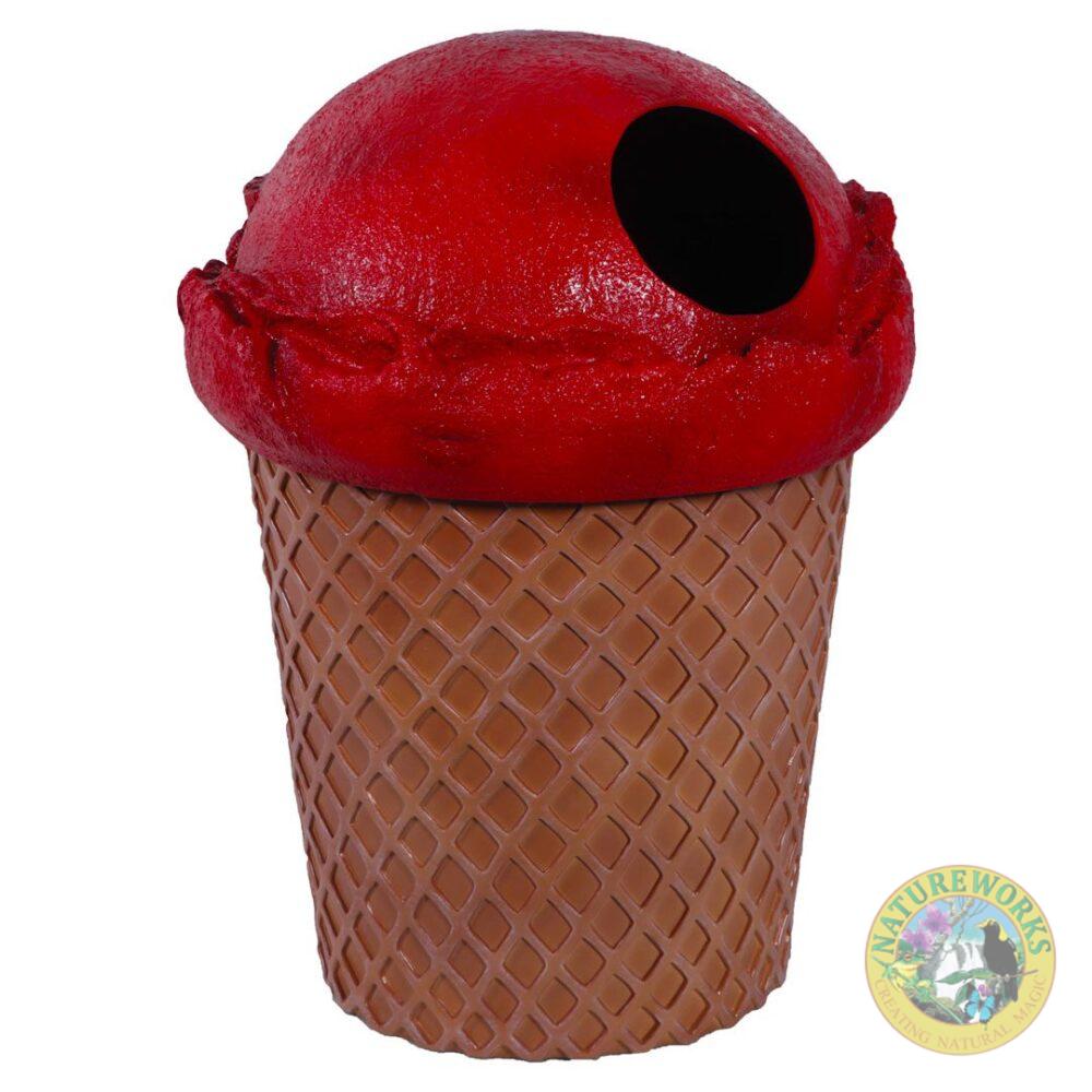 Natureworks Australia Strawberry Ice Cream Cone Trash full