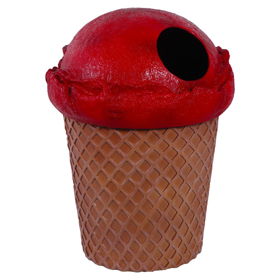 Natureworks Australia Strawberry Ice Cream Cone Trash full