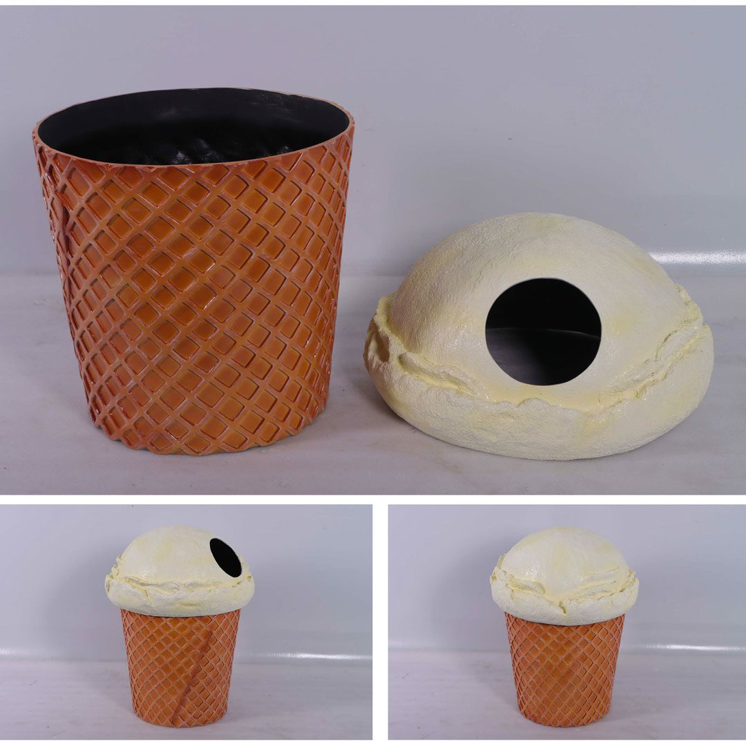 Natureworks Australia Vanilla Ice Cream Cone Trash Can