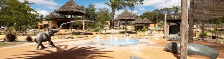 Zoo water play park at Western Plains Zoo, Dubbo