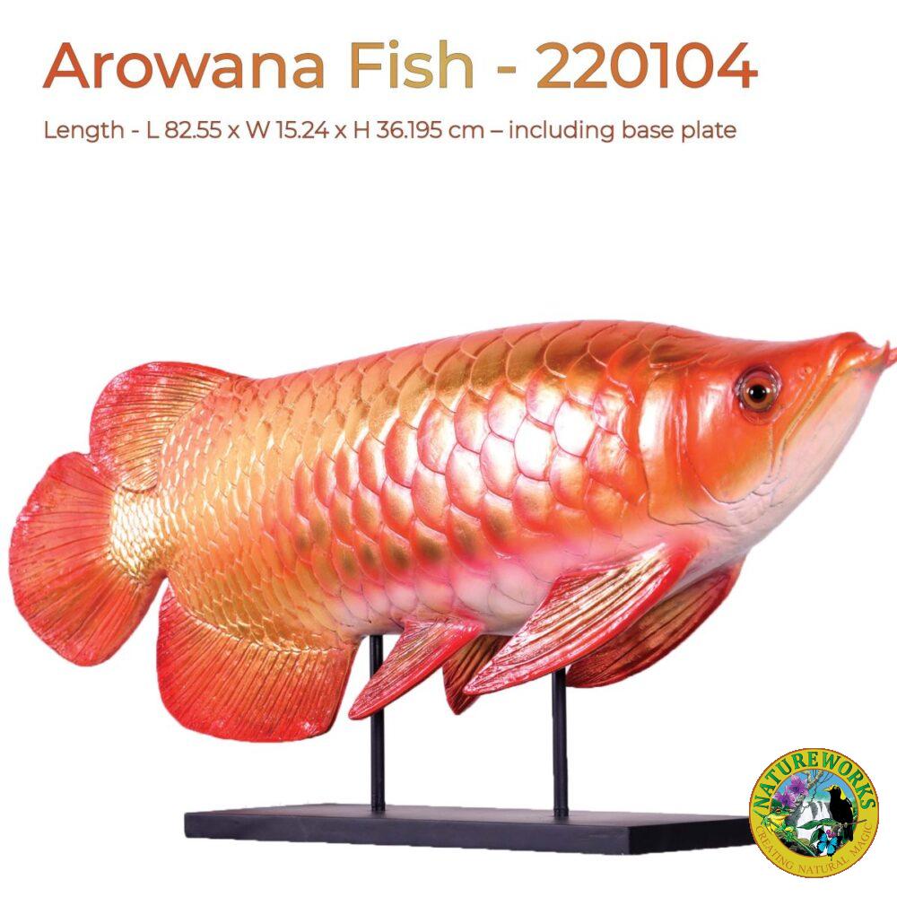 Arowana fish deocr statue