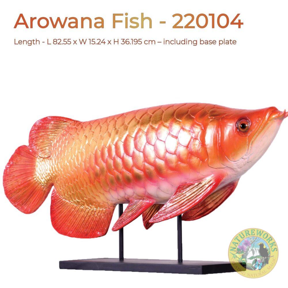 Natureworks Australia Arowana fish deocr statue