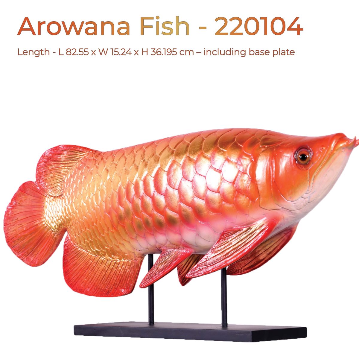 Natureworks Australia Arowana fish deocr statue