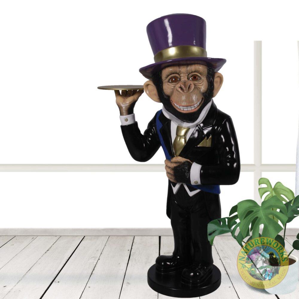 Carolos the Chimp – 170148 - butler statue 5ft tall