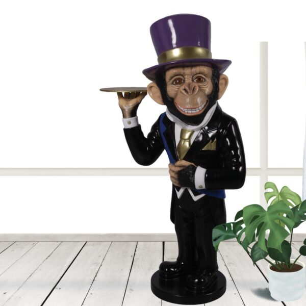 Carolos the Chimp – 170148 - butler statue 5ft tall
