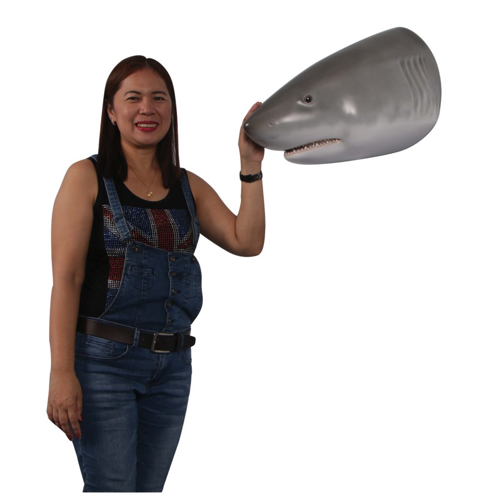 Great White Shark Head-Mouth Closed - Sculpture & Statue