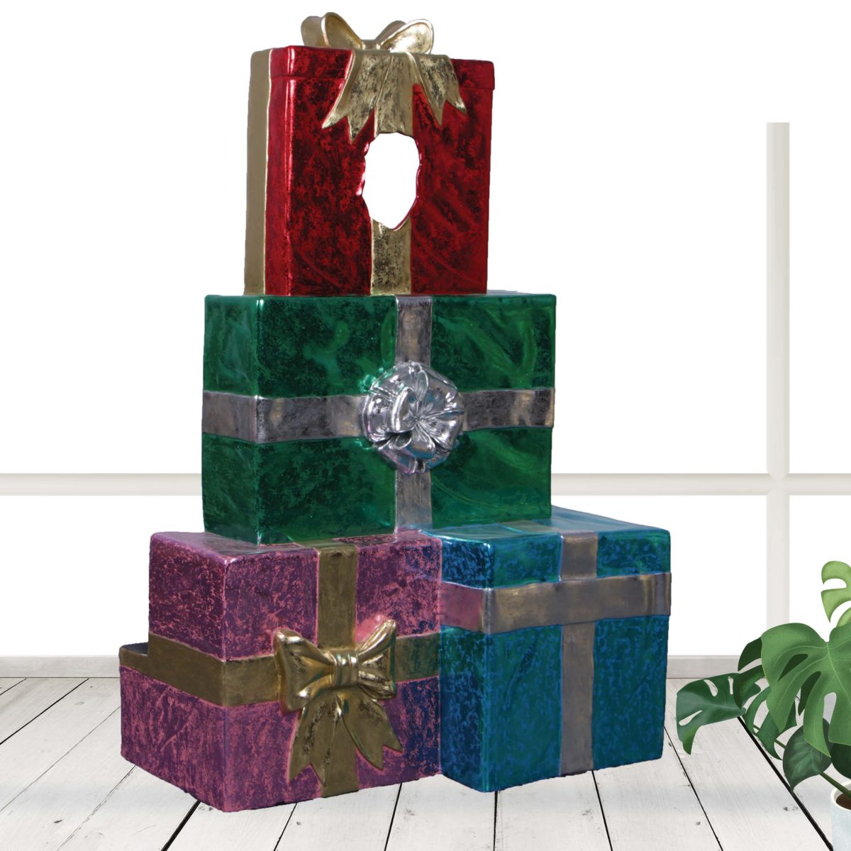 Natureworks Australia Christmas Present Stack - Photo Opportunity- front angle view