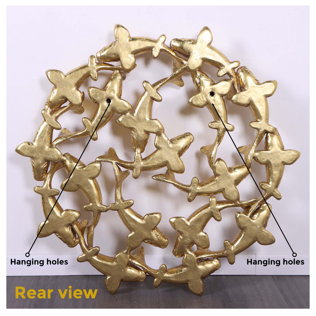 Natureworks Australia Koi - Wall decor mandella - Small version 46cm - Rear View