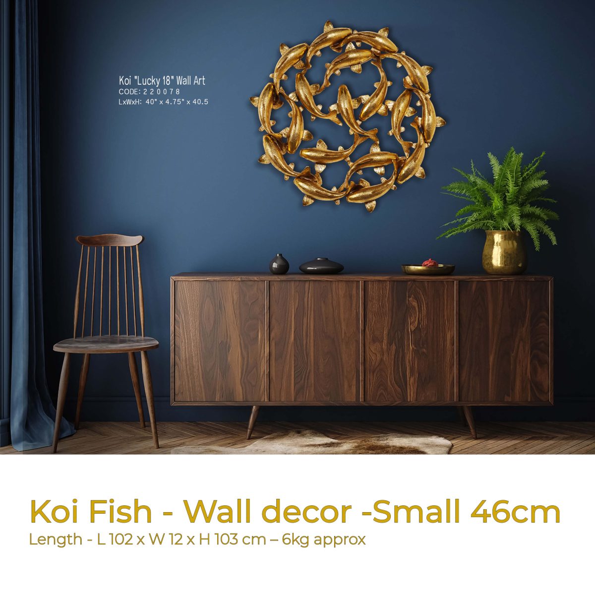 Natureworks Australia Koi - Wall decor mandella - Small version 46cm