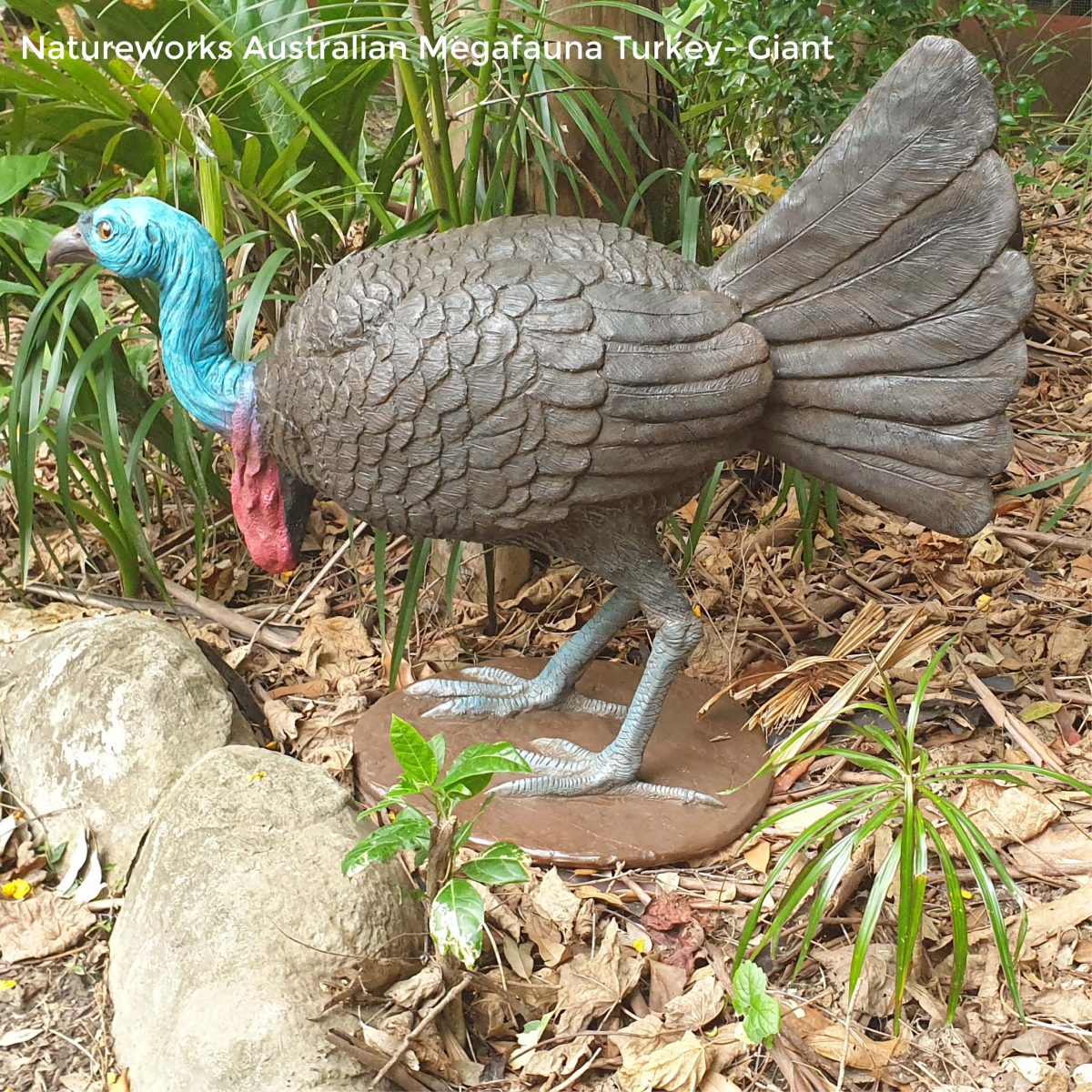 Natureworks Australia Megafauna Turkey - Giant - lifesize replica- side view