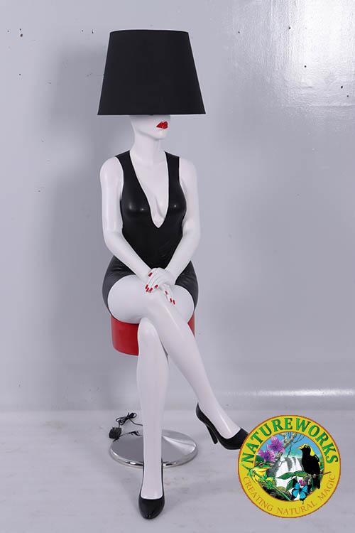 Bar Lady Sitting Floor Lamp