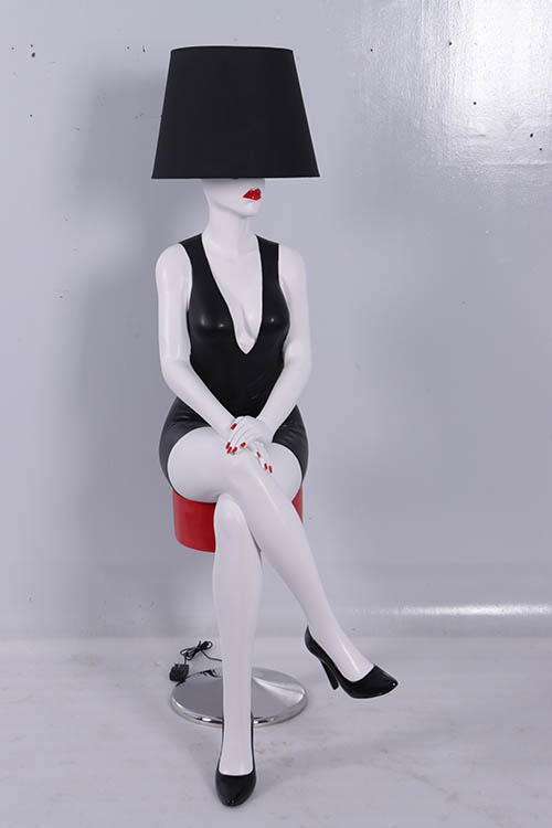 Bar Lady Sitting Floor Lamp