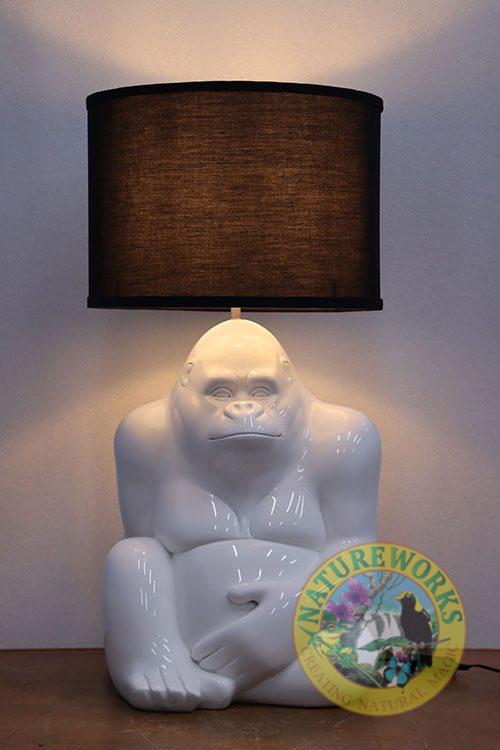 Natureworks Australia Gorilla Table Lamp – White gel coat