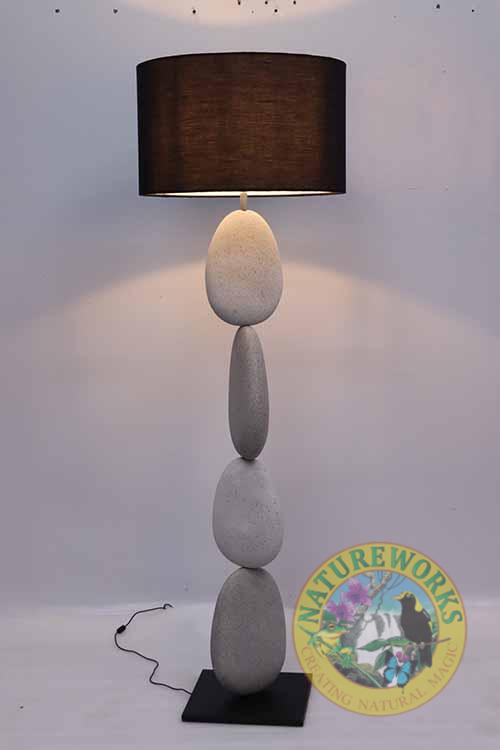 Natureworks Australia Pebble Floor Lamp – Dark & Light Granite