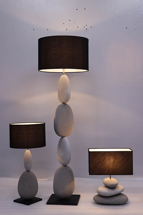 Natureworks Australia Pebble Floor Lamp – Dark & Light Granite - Image 4