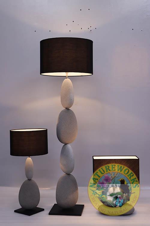 Natureworks Australia Pebble Floor Lamp – Dark & Light Granite - Image 4