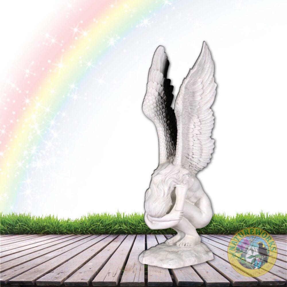 Natureworks Australia Redemption Angel statue- - Roman Stone finish