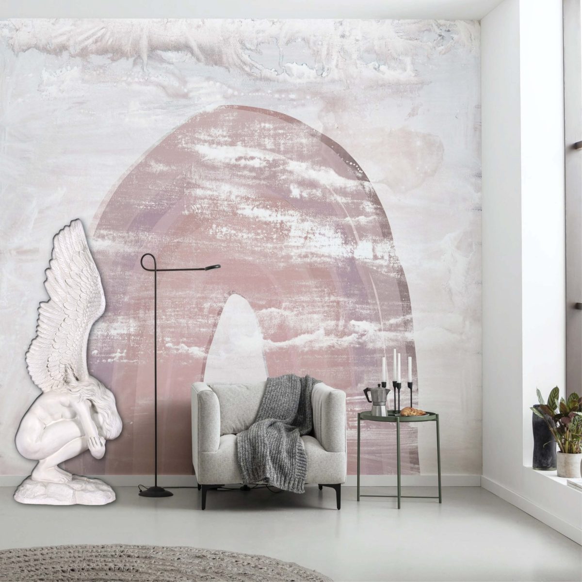 Natureworks Australia Redemption Angel statue- - Roman Stone finish