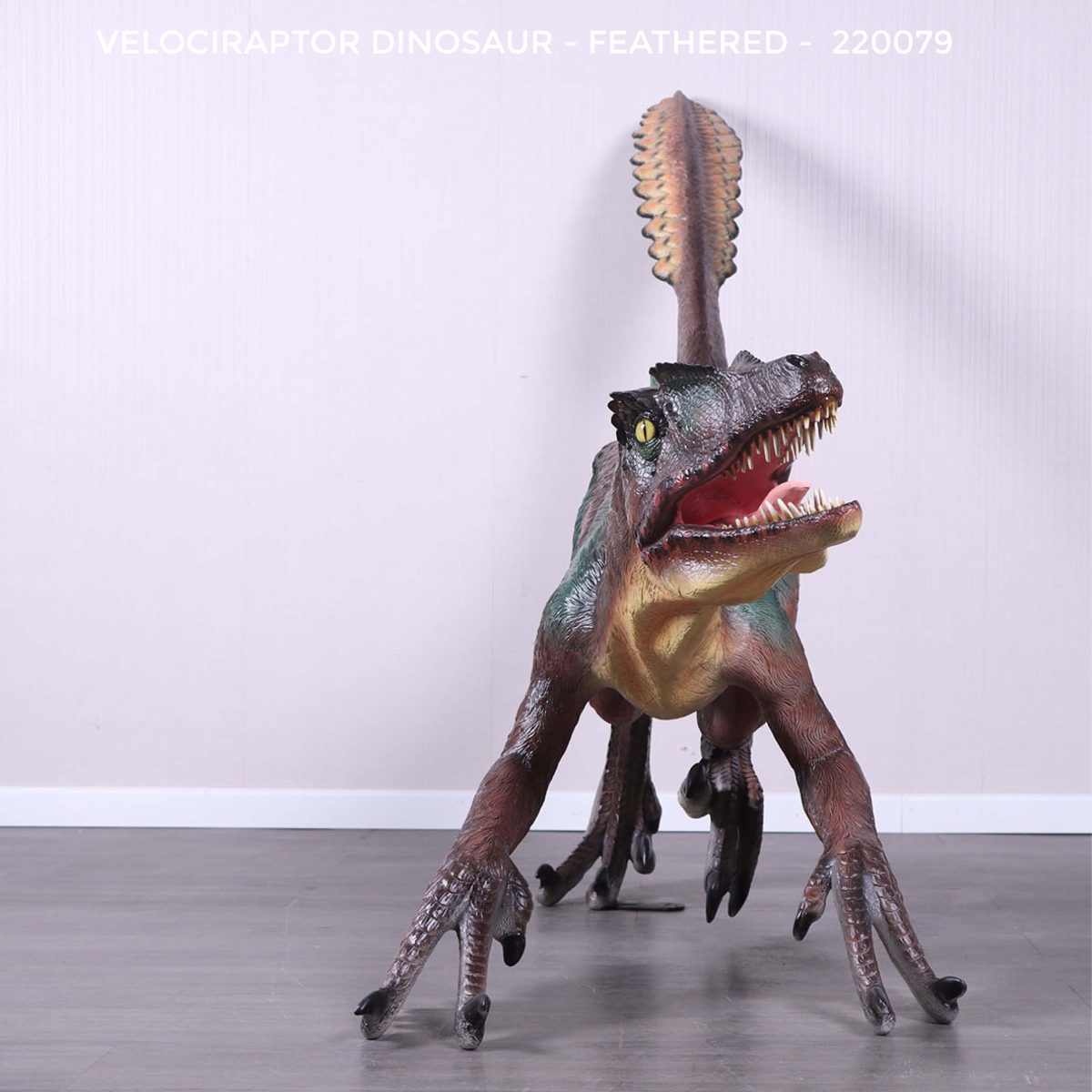 Natureworks Australia Velociraptor - Dinosaur - Feathered- Front view