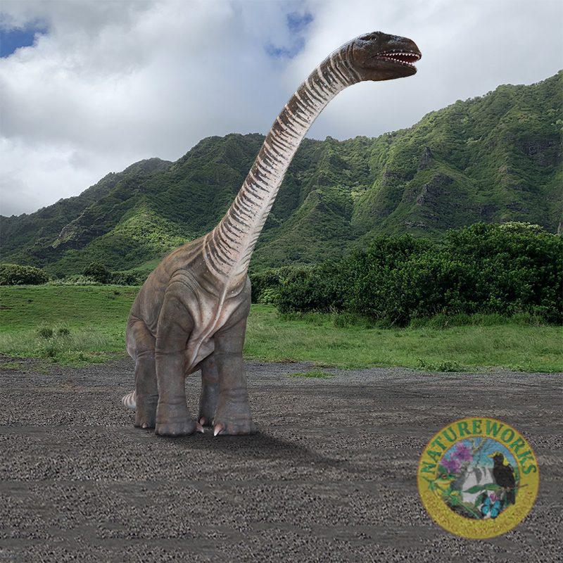 Natureworks Australia Rhoetosaurus brownei - Giant Dinosaur Sculpture - SKU 230092 - outside front view