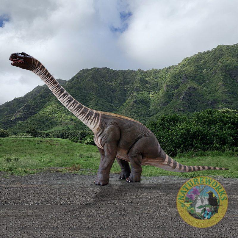 Natureworks Australia Rhoetosaurus brownei - Giant Dinosaur Sculpture - SKU 230092 - outside angle view