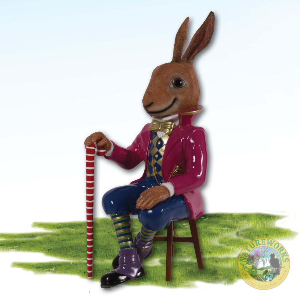 Jack the Rabbit-Sitting on Stool