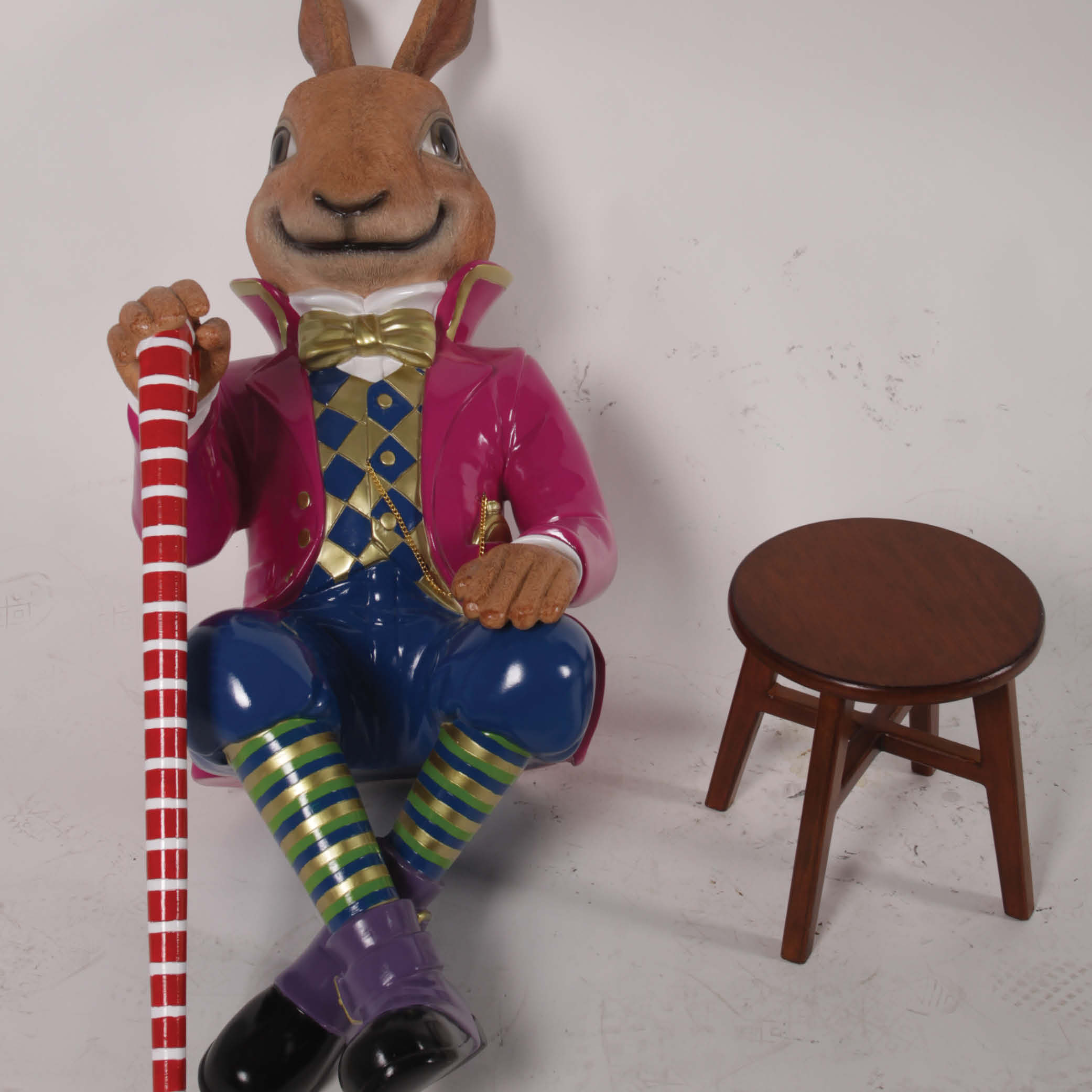 Natureworks Australia Jack the Rabbit-Sitting on Stool - Image 2