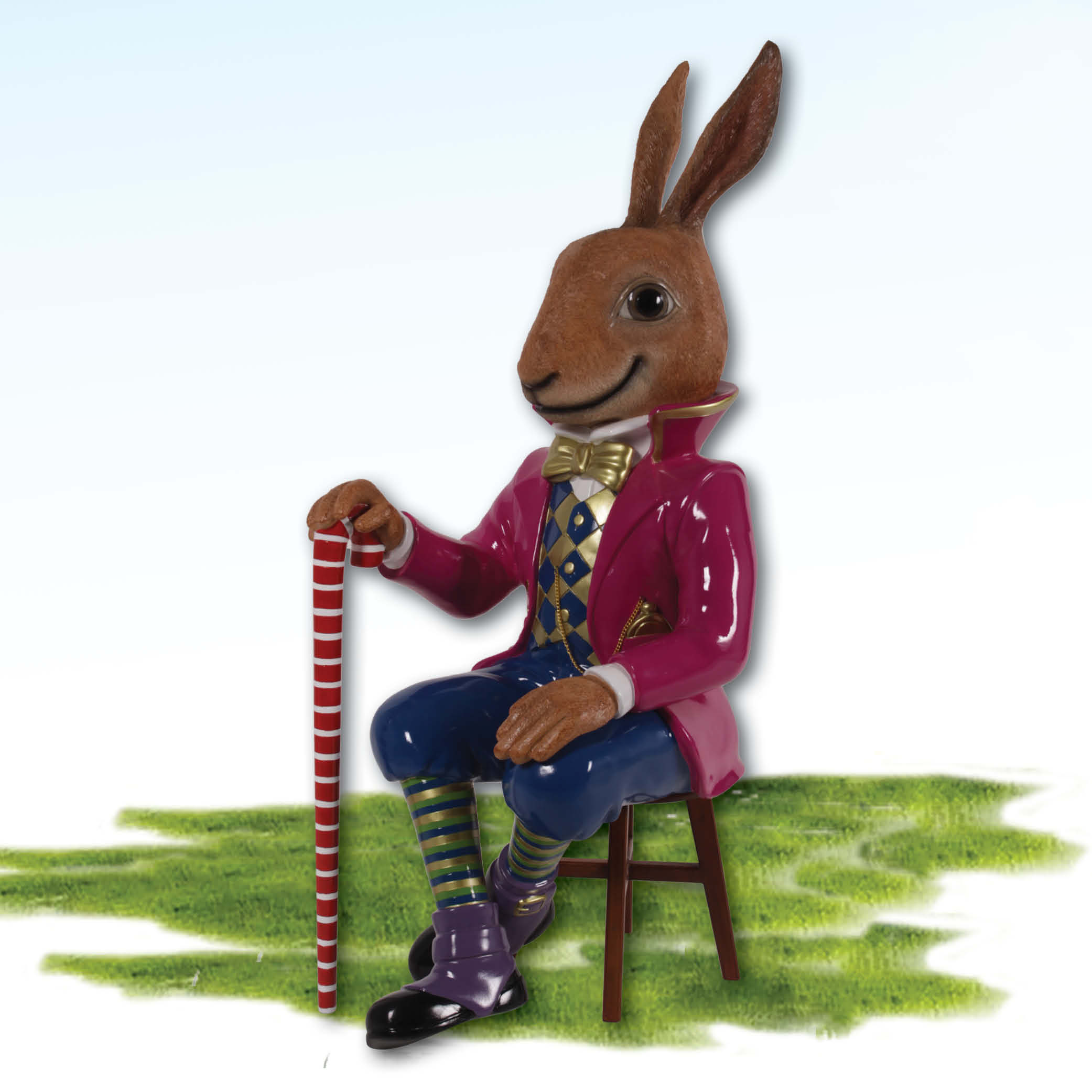 Natureworks Australia Jack the Rabbit-Sitting on Stool