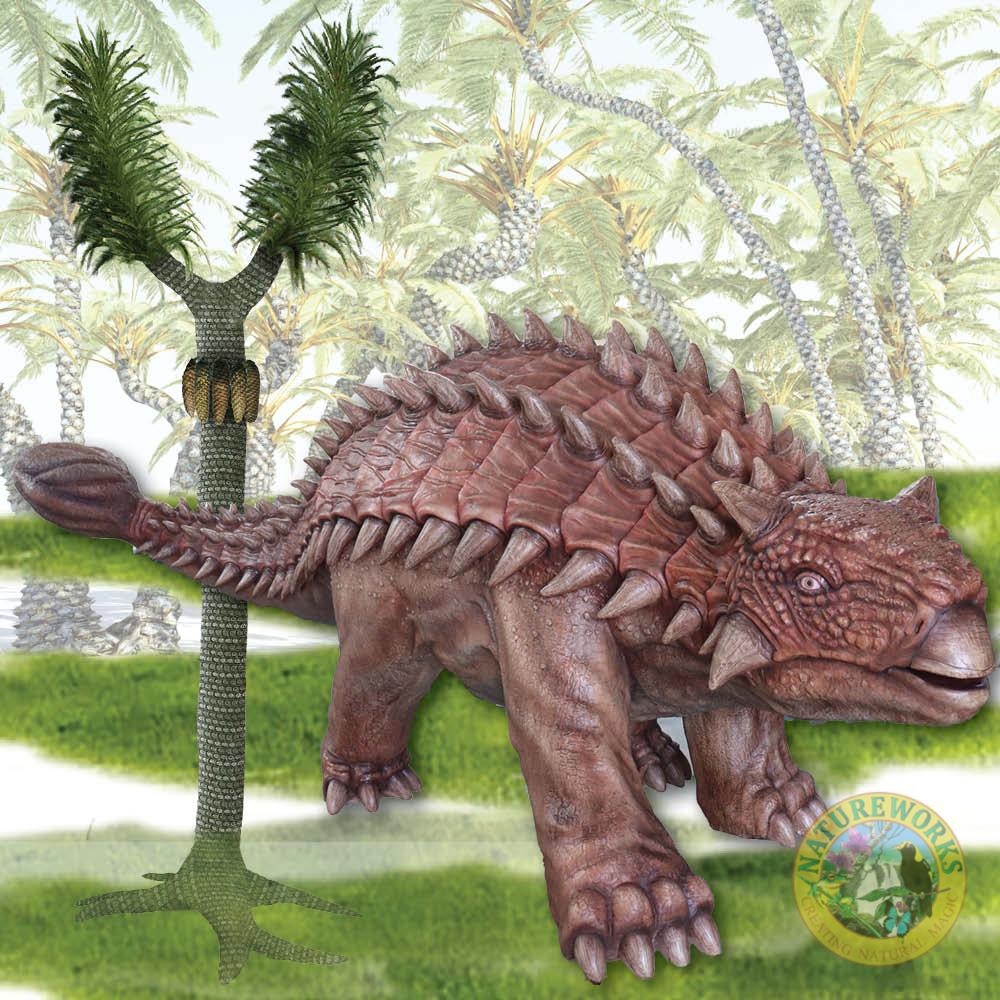 Natureworks Australia Ankylosaurus Standing - Large - with background- PT.R-373