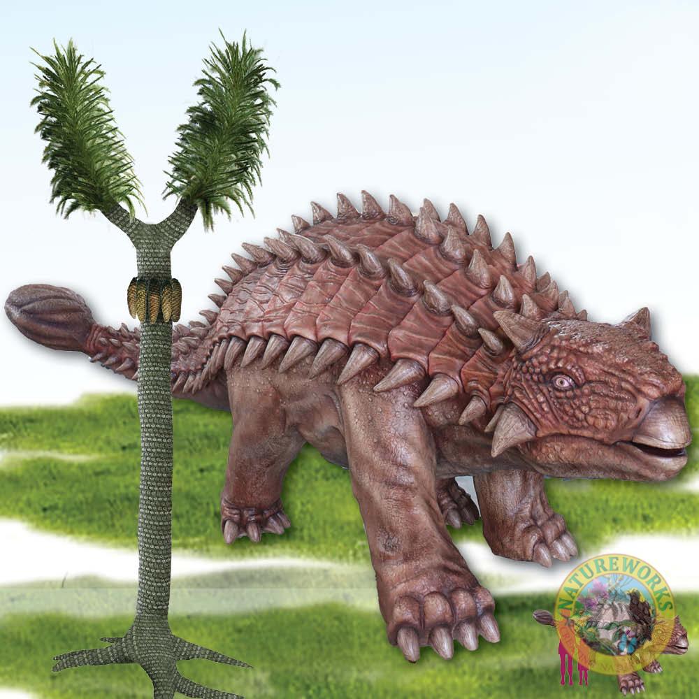 Ankylosaurus Standing - Large - with background- PT.R-373