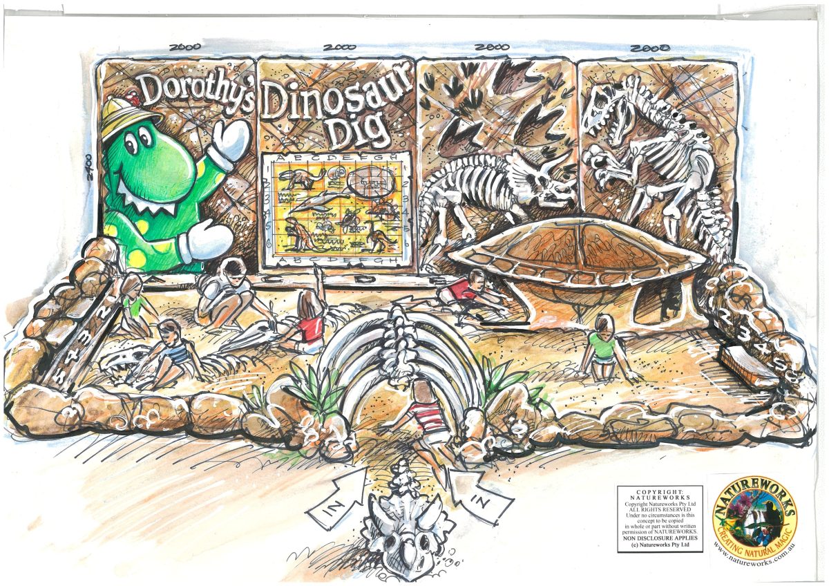 Natureworks Australia Fossil Dig concept Art