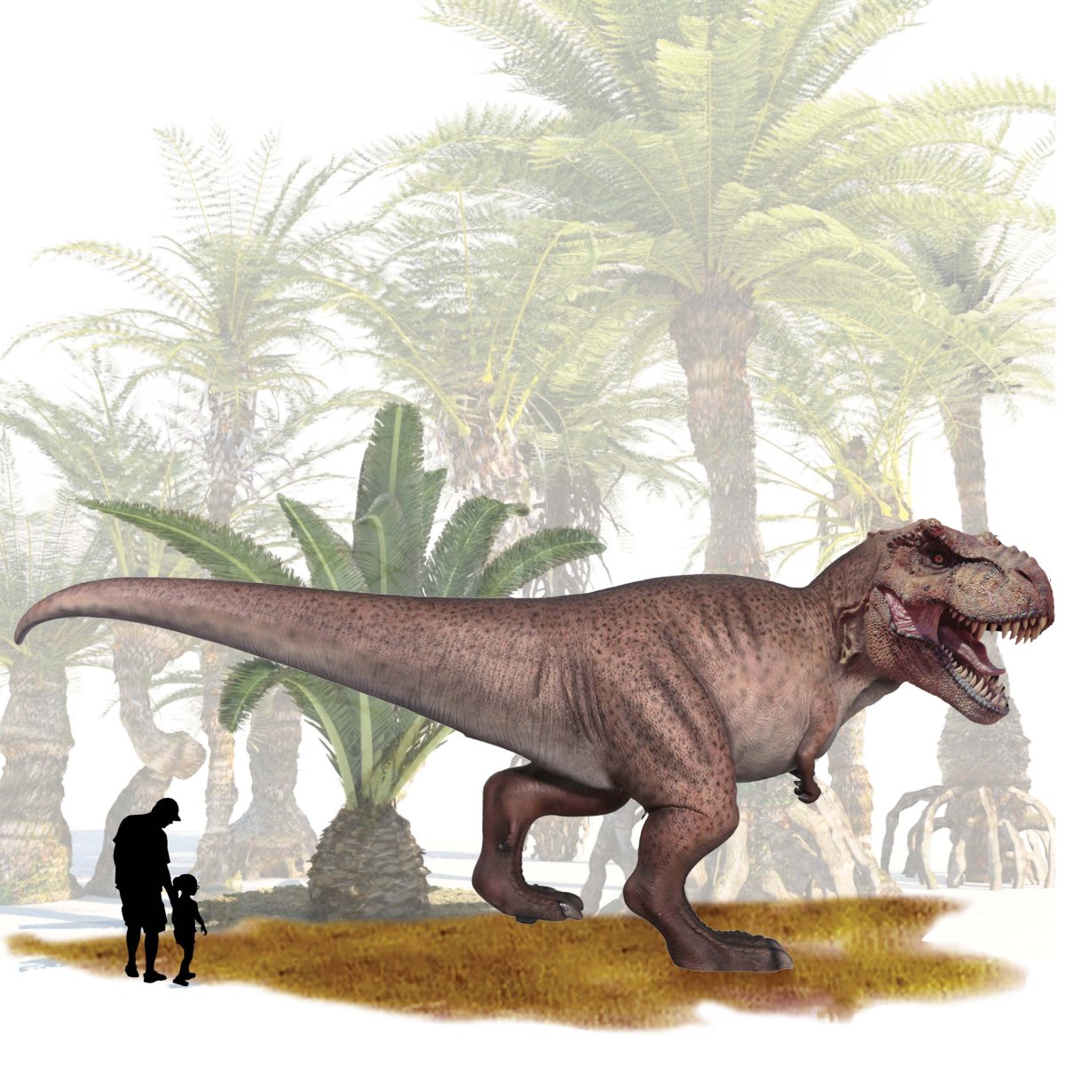 Cartoon tyrannosaurus rex in running pose 6153918 Vector Art at Vecteezy