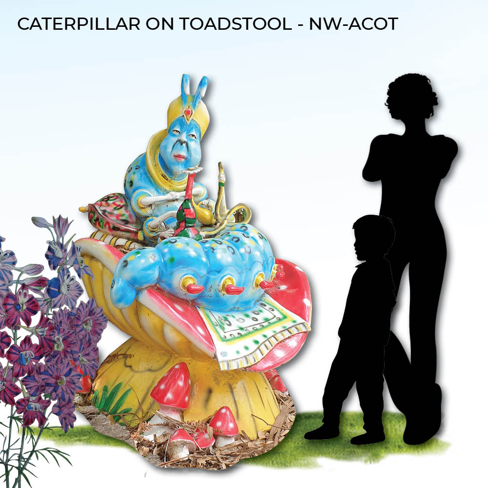Natureworks Australia Caterpillar on Toadstool -- Alice In wonderland prop