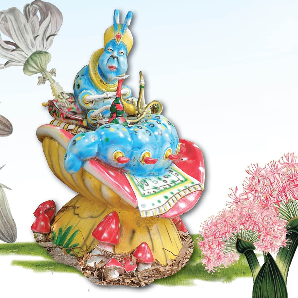 Natureworks Australia Caterpillar on Toadstool -- Alice In wonderland prop