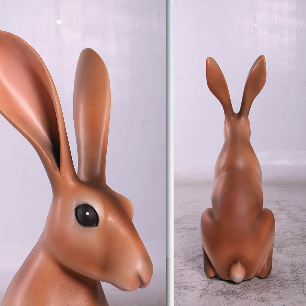 Natureworks Australia Hare Sitting - large-150086 Alice in wonderland prop - showing clode up of detail
