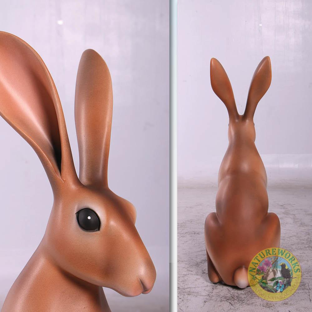 Natureworks Australia Hare Sitting - large-150086 Alice in wonderland prop - showing clode up of detail