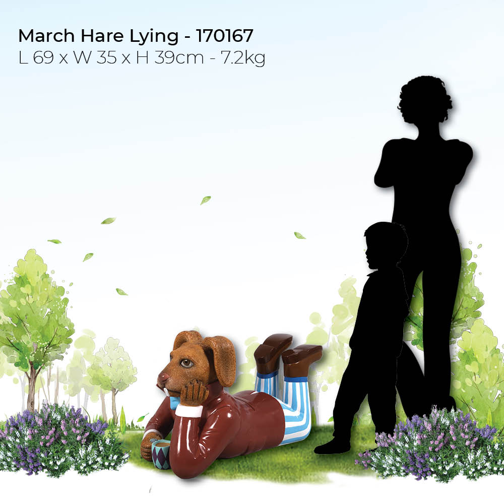 Natureworks Australia Alice in Wonderland -March Hare Lying- with Silhouette and size