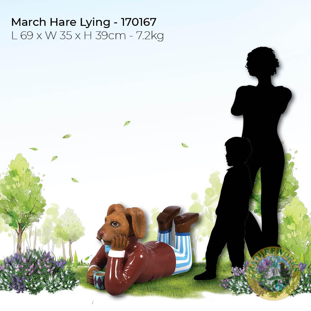 Natureworks Australia Alice in Wonderland -March Hare Lying- with Silhouette and size