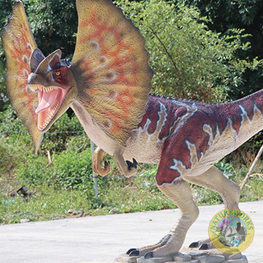 Dilophosaurus Dinosaur - Mouth Open 200143- standing pose