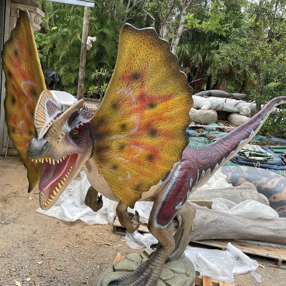 Natureworks Australia Dilophosaurus Dinosaur - Mouth Open - Image 4