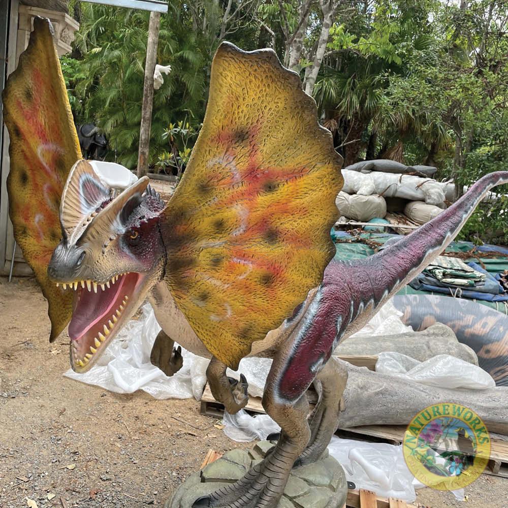 Natureworks Australia Dilophosaurus Dinosaur - Mouth Open - Image 4