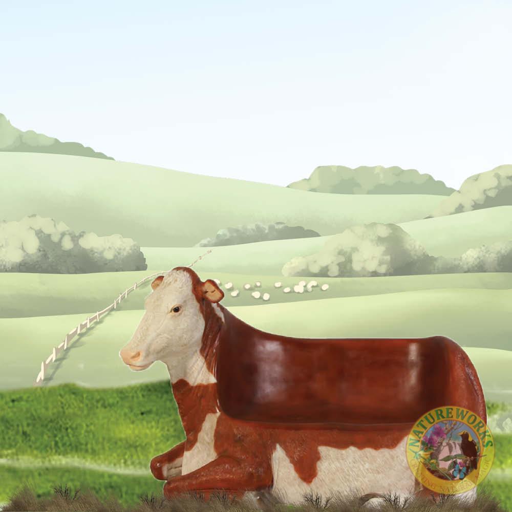 Natureworks Australia Hereford Steer Cowch Settee