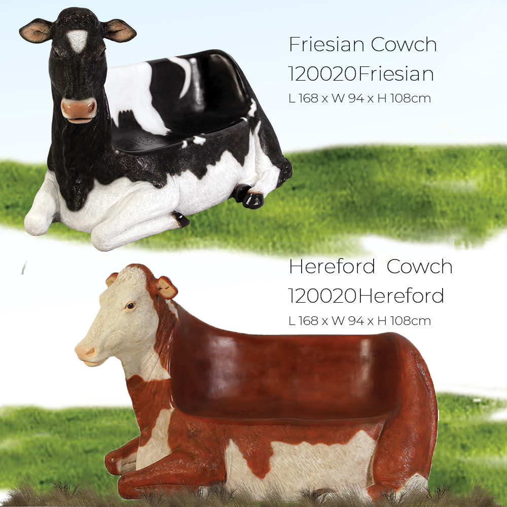 Natureworks Australia "Cowch" - Hereford Steer Settee - Image 4