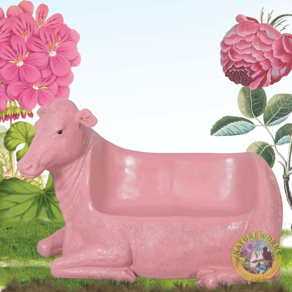 Cowch - Hereford Steer - pastel pink settee