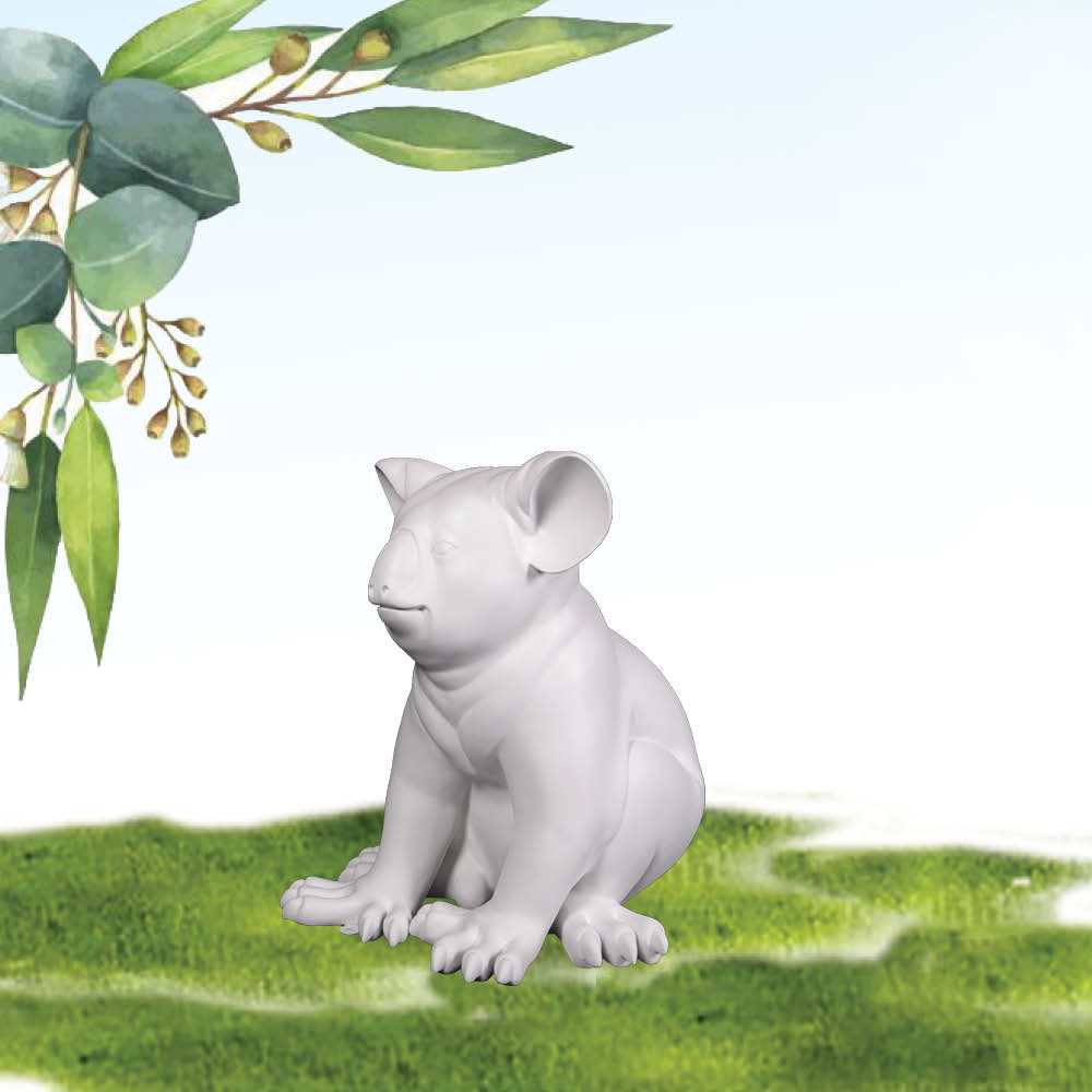 Natureworks Australia Koala sitting - Smooth White - 160240 statue